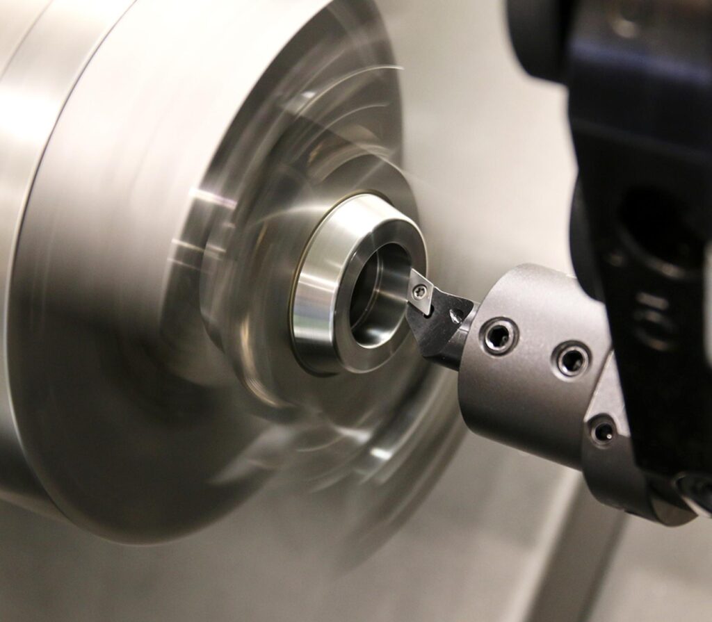 Hard turning close up