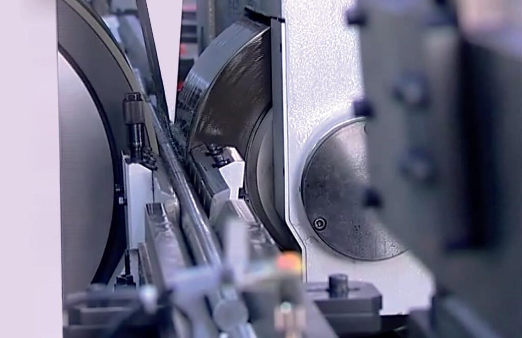 Through feed grinding